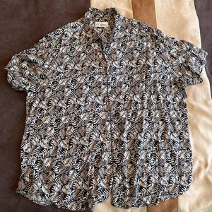 Men’s California Shirt Company 100% rayon short sleeve camp shirt brown and tan
